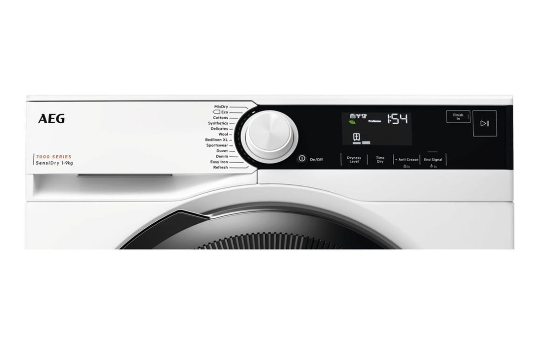 AEG TR739G4B F/S 9kg Heat Pump Condenser Dryer - White