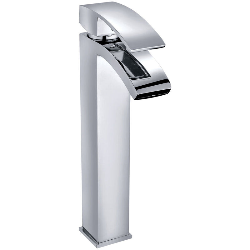 Trisen Chrome Two Handle Mono Basin Mixer Chrome Tall