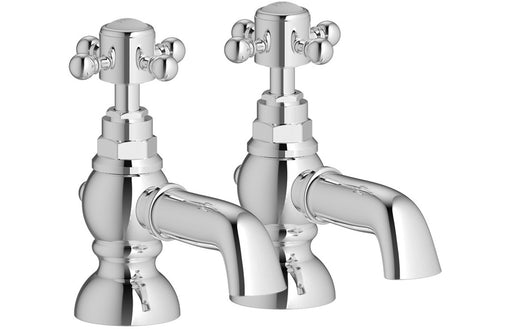 Taverno Bath Pillar Taps - Chrome