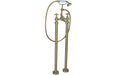 Taverno Floor Standing Bath/Shower Mixer & Shower Kit - Brushed Brass