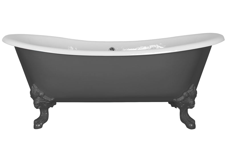 Hurlingham Tebb Freestanding Cast Iron Bath 1840 x 790mm