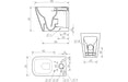 Tilliarde Rimless Close Coupled Fully Shrouded Comfort Height WC & Soft Close Seat