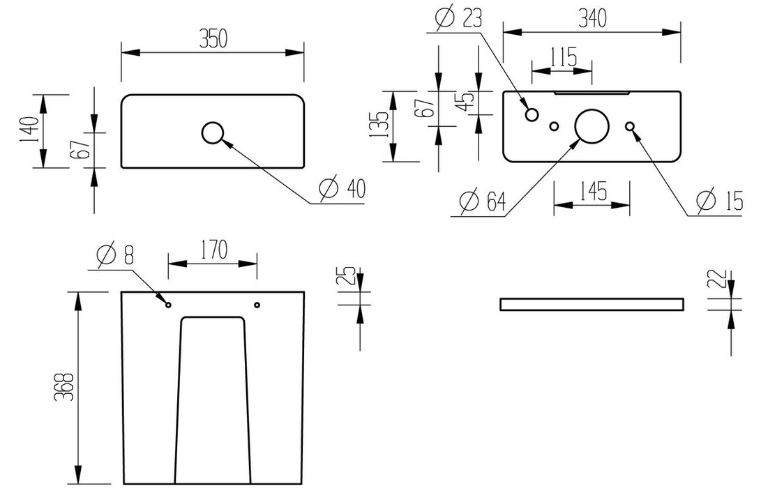 Tilliarde Rimless Close Coupled Open Back Short Projection WC & Soft Close Seat
