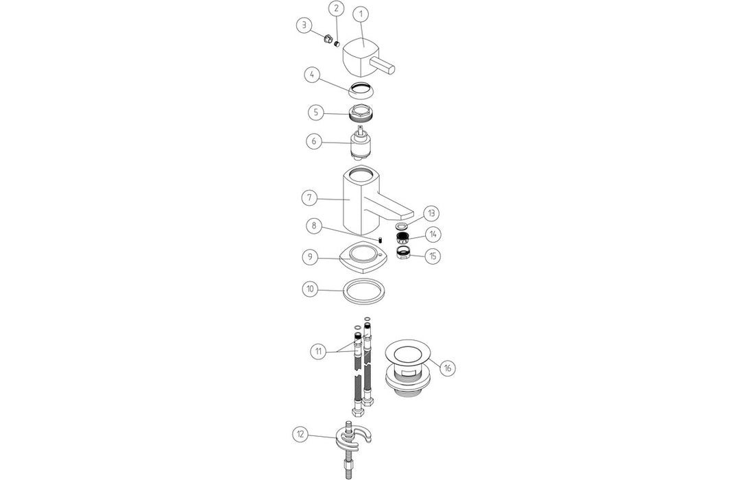 Tolvano Basin Mixer - Chrome