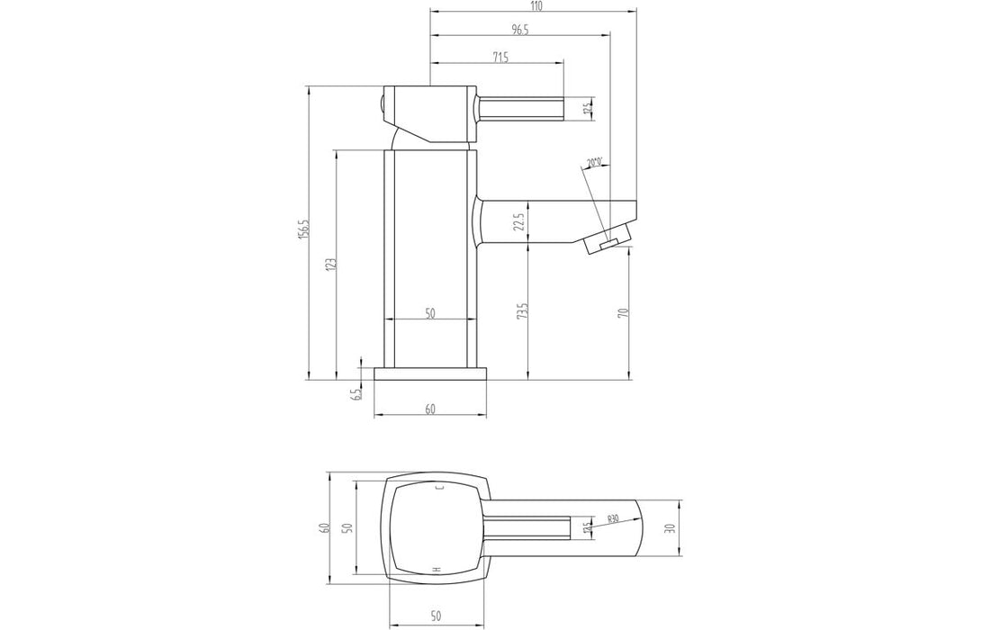Tolvano Basin Mixer - Chrome