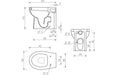 Toscara Back To Wall WC & Soft Close Seat