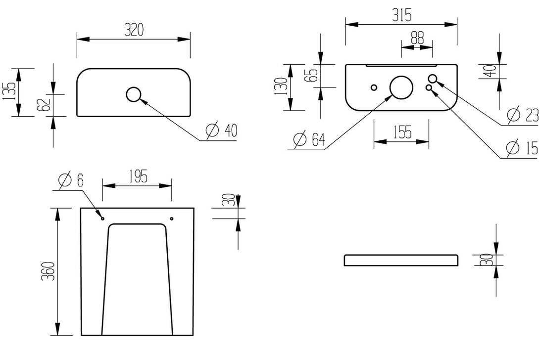 Toscara Close Coupled Open Back WC & Soft Close Seat