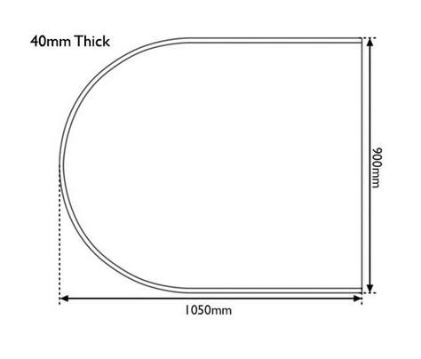 Carron Travertine Curved Front Stove Hearth