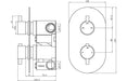 Two Outlet Shower Valve - Brushed Brass