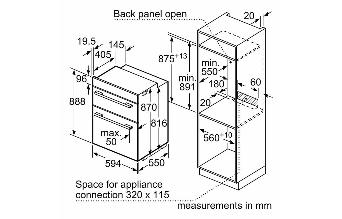 Neff N50 U2ACH7AN7B Double Pyrolytic Oven - St/Steel