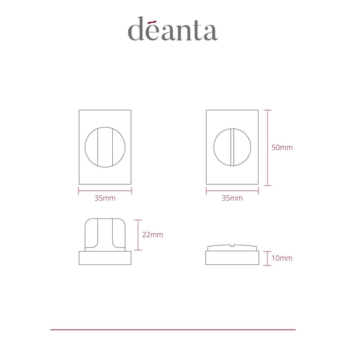 Deanta Urban Thumbturn Set Satin Nickel Chrome