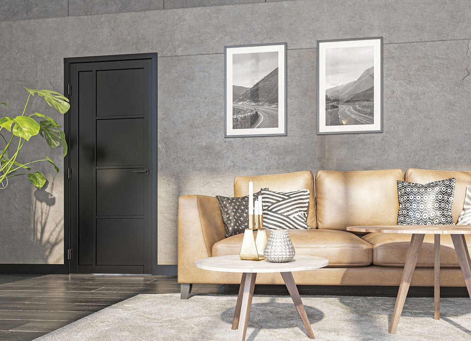 Deanta Brixton Black Prefinished Door