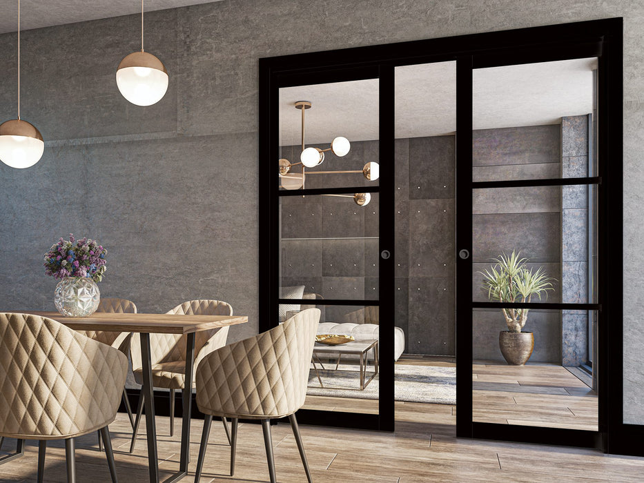 Deanta Camden Black Prefinished Glazed Door