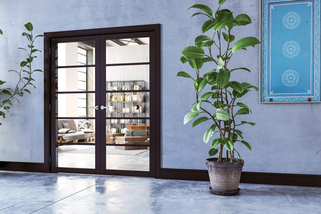 Deanta Shoreditch Black Prefinished Glazed Door