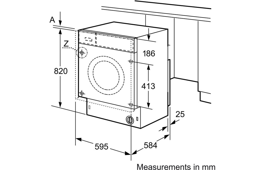 Neff V6320X2GB B/I 7/4kg 1400rpm Washer Dryer