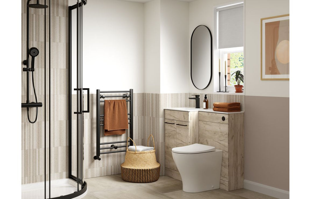 Verona 1000mm F/S L-Shape Pack & Basin - Oak