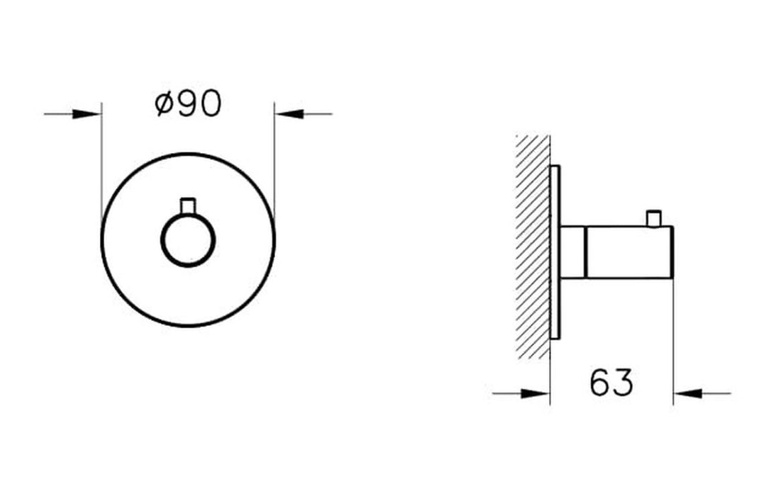 VitrA Origin Built-In 2-Way Diverter