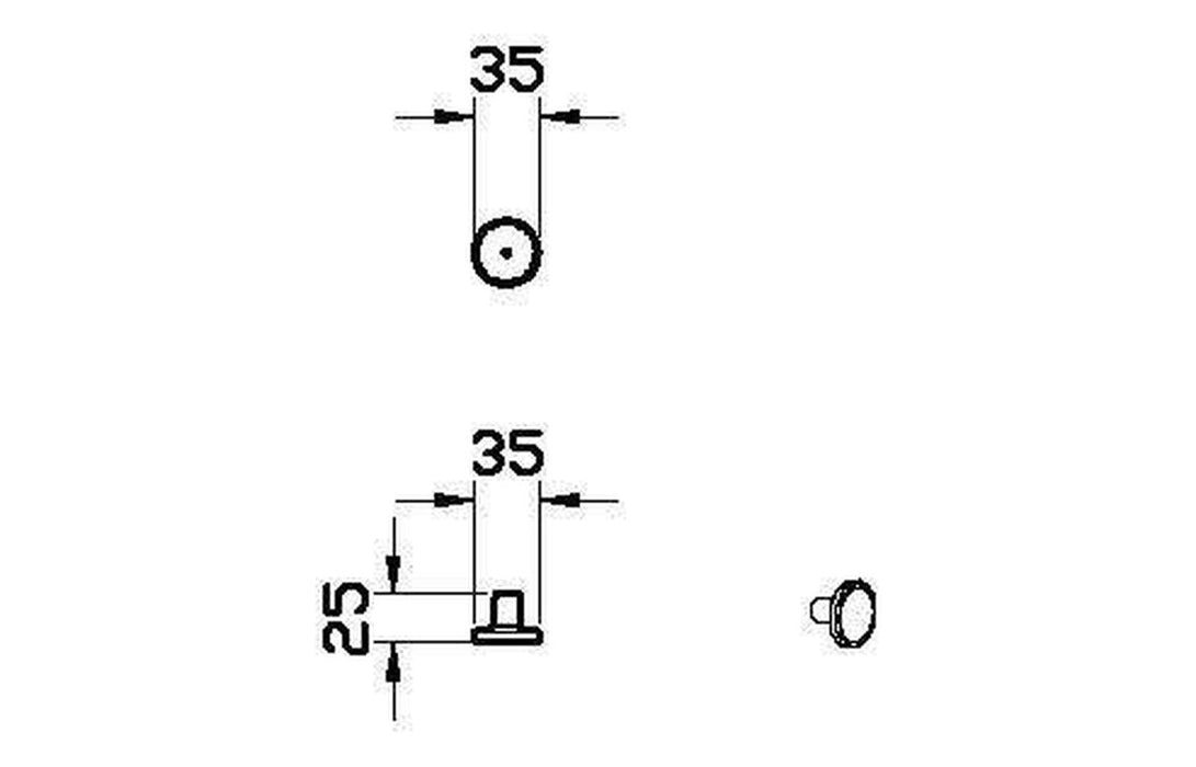 VitrA Root Classic Button Handle - Matt White