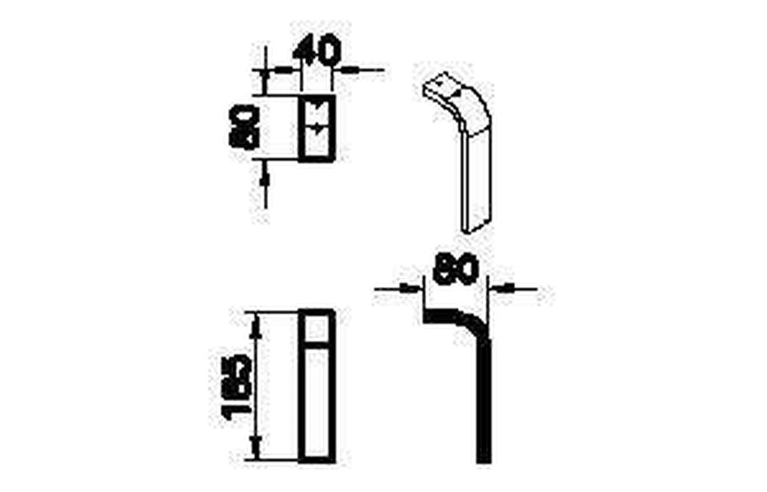 VitrA Root Flat Leg Set for 2/4 Drawer Units - Matt Black