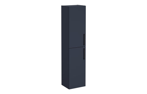 VitrA Root Flat 40cm 2 Door Tall Unit (LH Hinge) - Matt Dark Blue