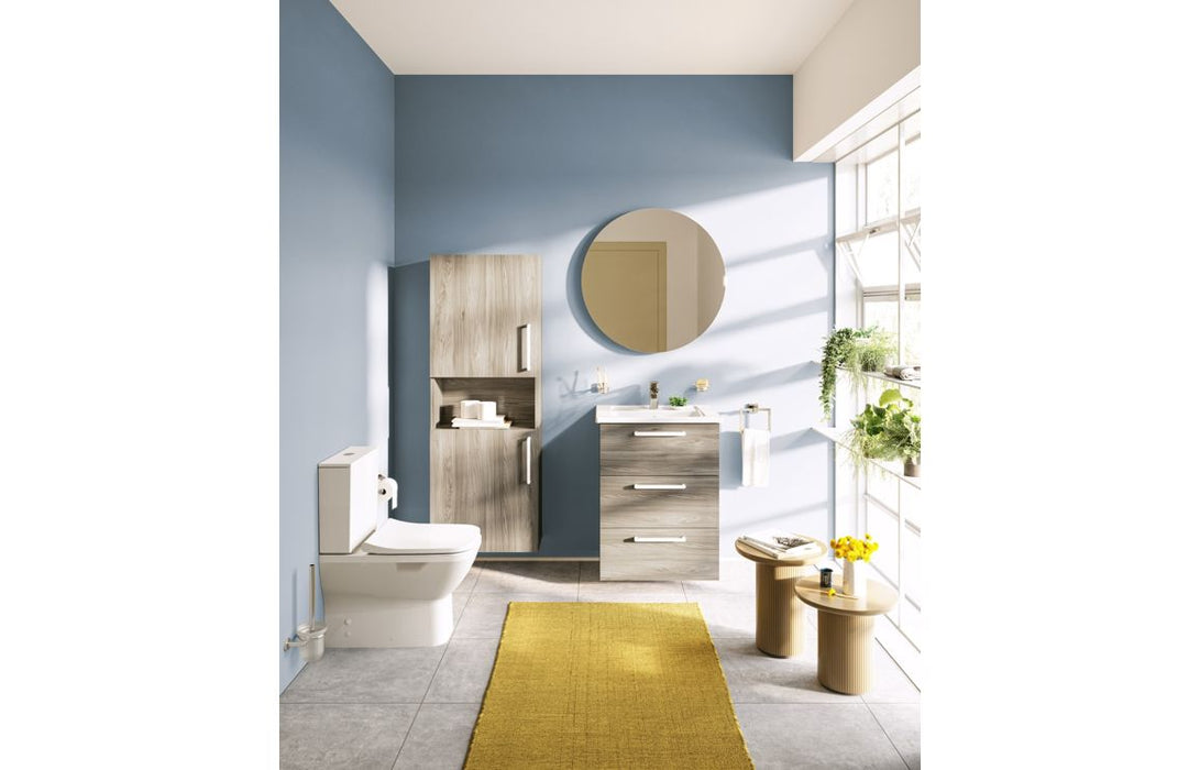 VitrA Root Flat 55cm 2 Door Semi-Tall Unit (LH Hinge) - Cordoba