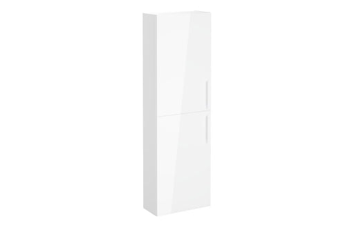 VitrA Root Flat 55cm 2 Door Slim Tall Unit (LH Hinge) - High Gloss White