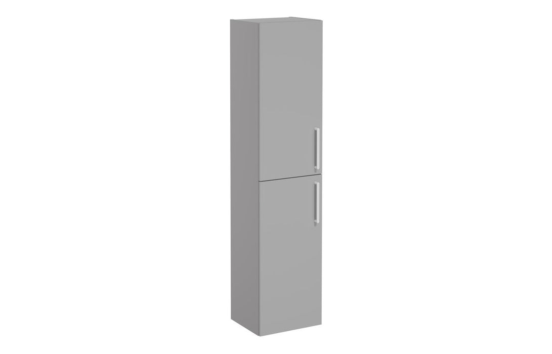 VitrA Root Flat 40cm 2 Door Tall Unit (LH Hinge) - Matt Rock Grey