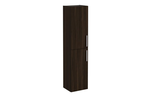 VitrA Root Flat 40cm 2 Door Tall Unit (LH Hinge) - Walnut