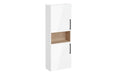 VitrA Root Flat 55cm 2 Door Semi-Tall Unit (LH Hinge) - High Gloss White