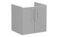 VitrA Root Flat 60cm 2 Door Wall Hung Washbasin Unit - Matt Rock Grey
