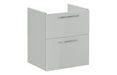 VitrA Root Flat 60cm 2 Drawer Washbasin Unit - Shiny Pearl Grey