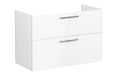 VitrA Root Flat 100cm 2 Drawer Washbasin Unit - High Gloss White