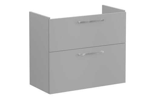 VitrA Root Flat 80cm 2 Drawer Slim Washbasin Unit - Matt Rock Grey