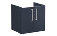 VitrA Root Flat 60cm 2 Door Wall Hung Washbasin Unit - Matt Dark Blue