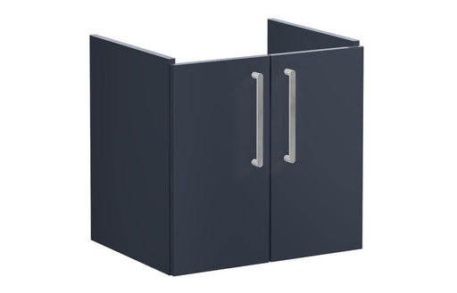 VitrA Root Flat 60cm 2 Door Wall Hung Washbasin Unit - Matt Dark Blue