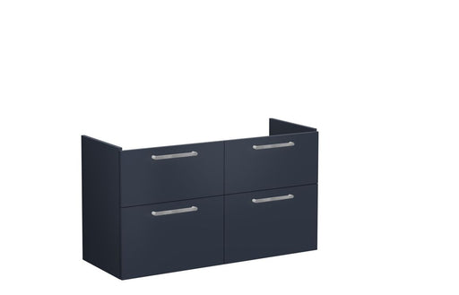 VitrA Root Flat 120cm 4 Drawer Washbasin Unit - Matt Dark Blue