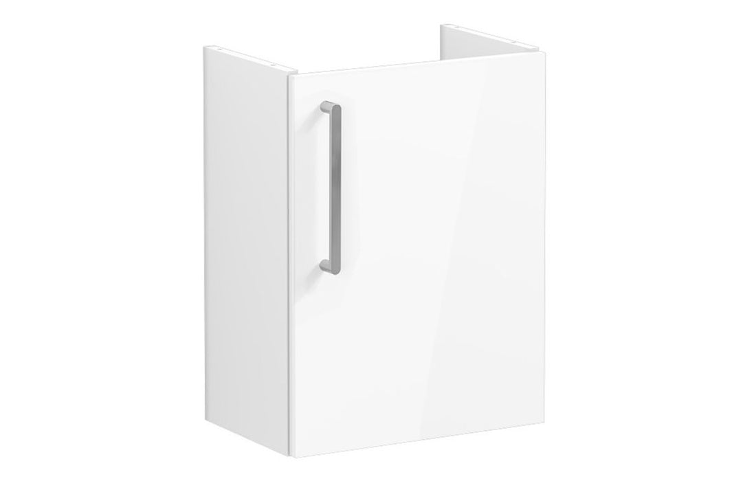 VitrA Root Flat 40cm 1 Door Wall Hung Slim Washbasin Unit  - High Gloss White
