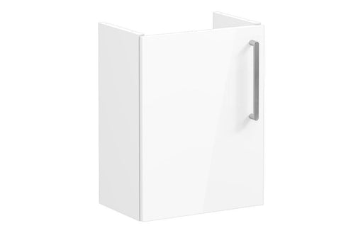 VitrA Root Flat 40cm 1 Door Wall Hung Slim Washbasin Unit  - High Gloss White