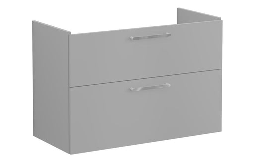 VitrA Root Flat 100cm 2 Drawer Washbasin Unit - Matt Rock Grey