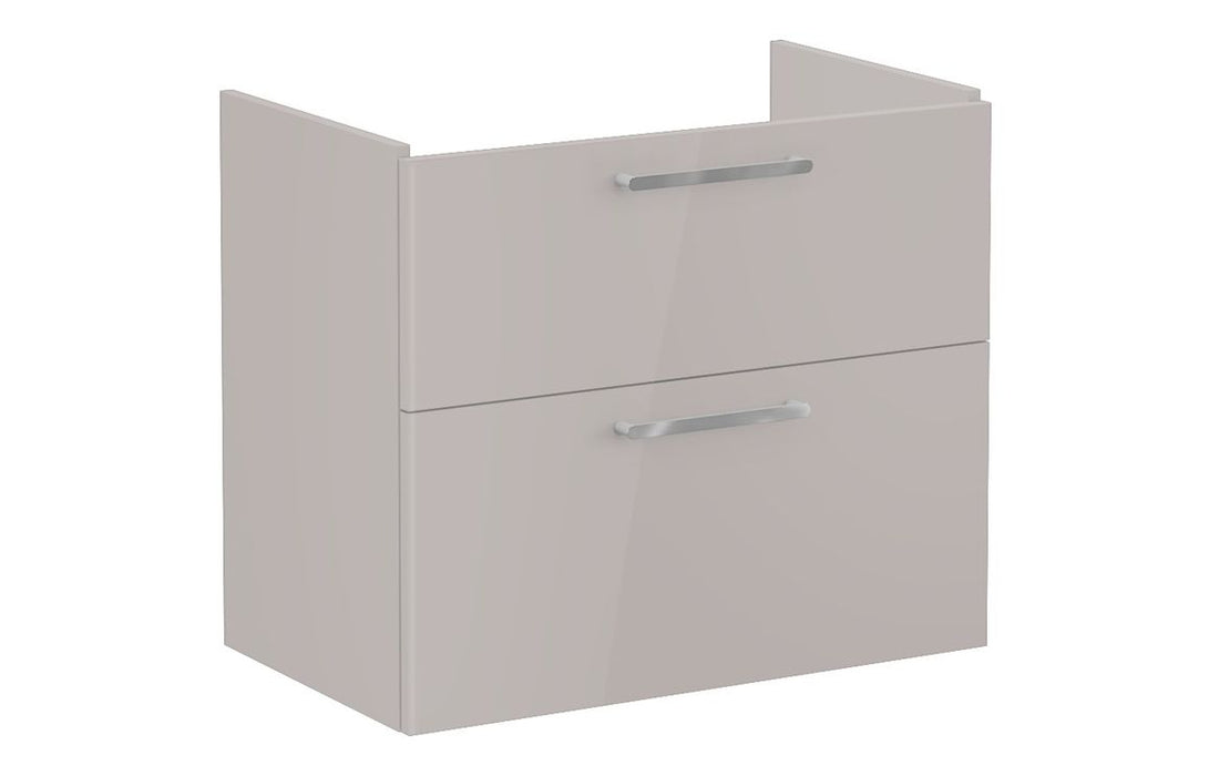 VitrA Root Flat 80cm 2 Drawer Washbasin Unit - Bright Sahara Beige