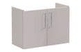VitrA Root Flat 80cm 2 Door Wall Hung Slim Washbasin Unit - Bright Sahara Beige