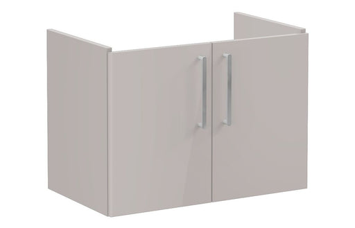 VitrA Root Flat 80cm 2 Door Wall Hung Washbasin Unit - Bright Sahara Beige