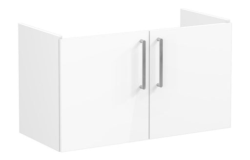 VitrA Root Flat 100cm 2 Door Washbasin Unit - High Gloss White