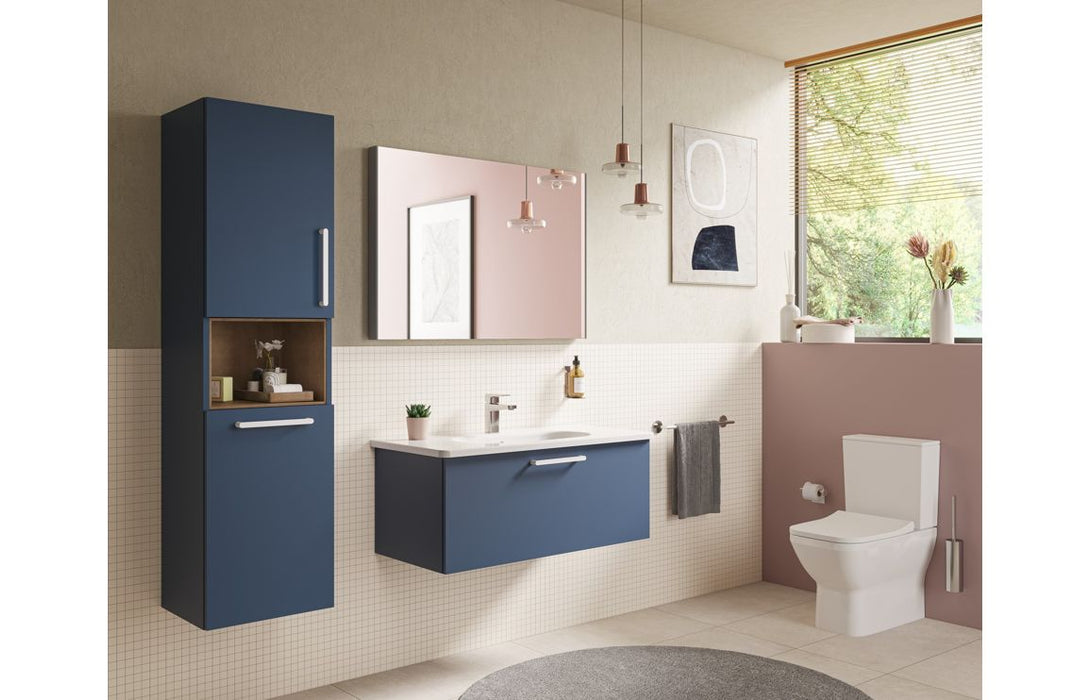 VitrA Root Flat 100cm 1 Drawer Washbasin Unit - Matt Dark Blue
