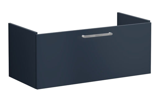 VitrA Root Flat 100cm 1 Drawer Washbasin Unit - Matt Dark Blue