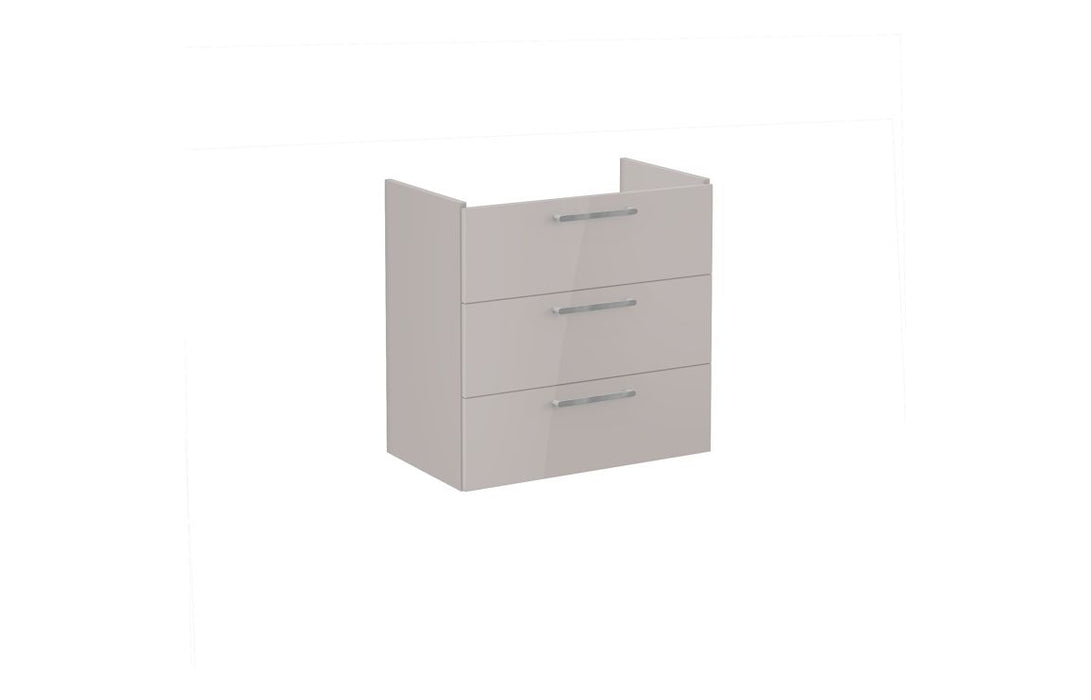 VitrA Root Flat 80cm 3 Drawer Washbasin Unit - Bright Sahara Beige