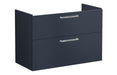 VitrA Root Flat 100cm 2 Drawer Washbasin Unit - Matt Dark Blue