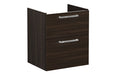 VitrA Root Flat 60cm 2 Drawer Washbasin Unit - Walnut