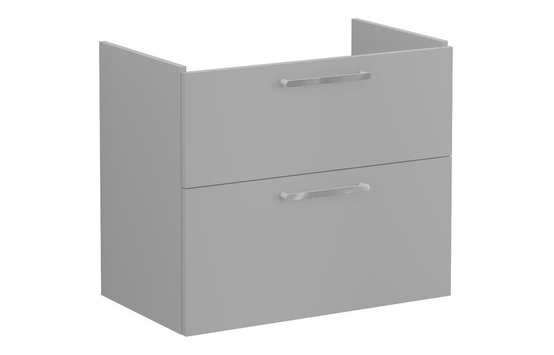 VitrA Root Flat 80cm 2 Drawer Washbasin Unit - Matt Rock Grey