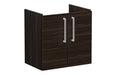 VitrA Root Flat 60cm 2 Door Wall Hung Slim Washbasin Unit - Walnut
